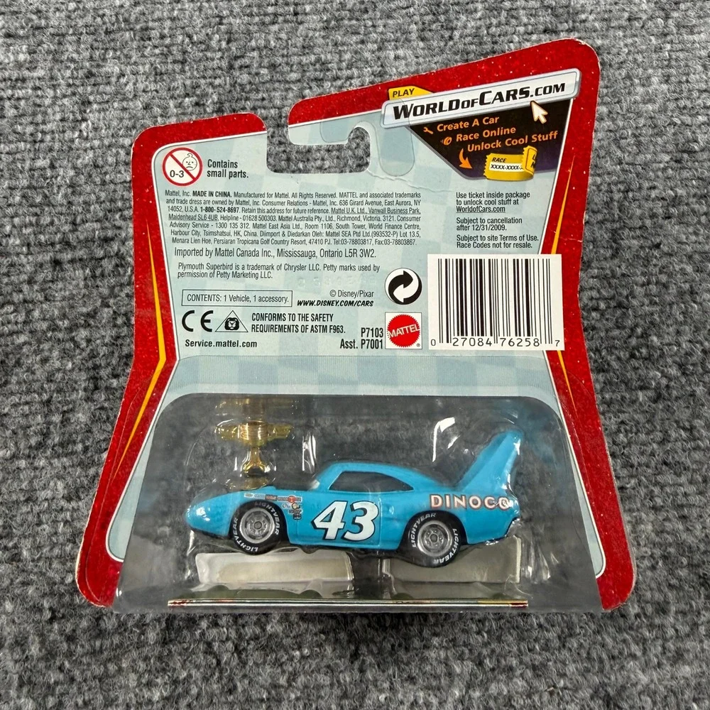 Mattel Disney Cars Blue The King With Piston Cup Chase Diecast Toy Car